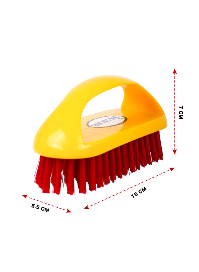 اسكيوب Laundry Scrub Brush Cloth Washing Brush Yellow 15cm - Image 4