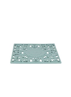 Royalford Royalford Silicone Mat RF12269 Square Multipurpose Heat Resistant Place Mats for Pots Pans Size 18cm 5mm Thickness for Decoration, Water Marks, Food Stains, Heat Damage/ Blue Blue 18cm  - Image 2
