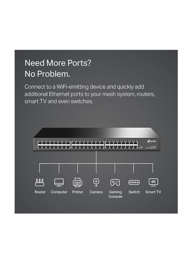 تي بي لينك TL-SG1048 48-Port Gigabit Switch Black - Image 2