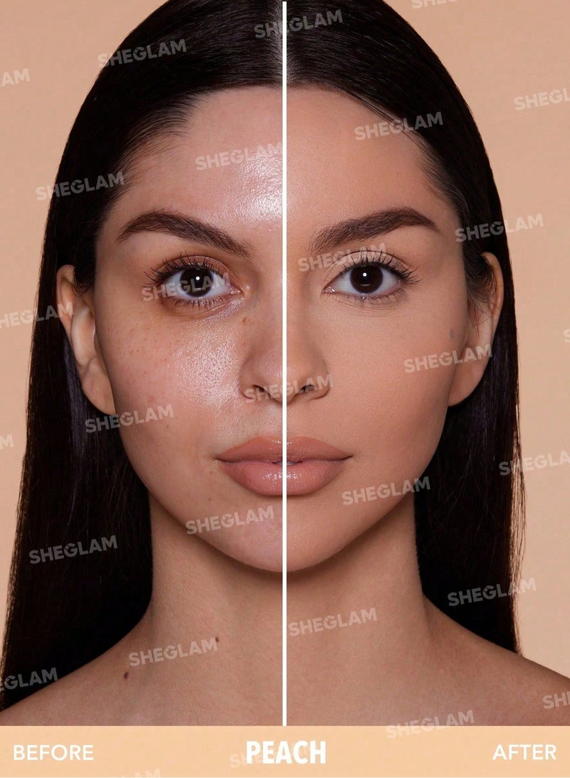 شيجلام Skin-Focus High Coverage Powder Foundation Peach  - Image 2