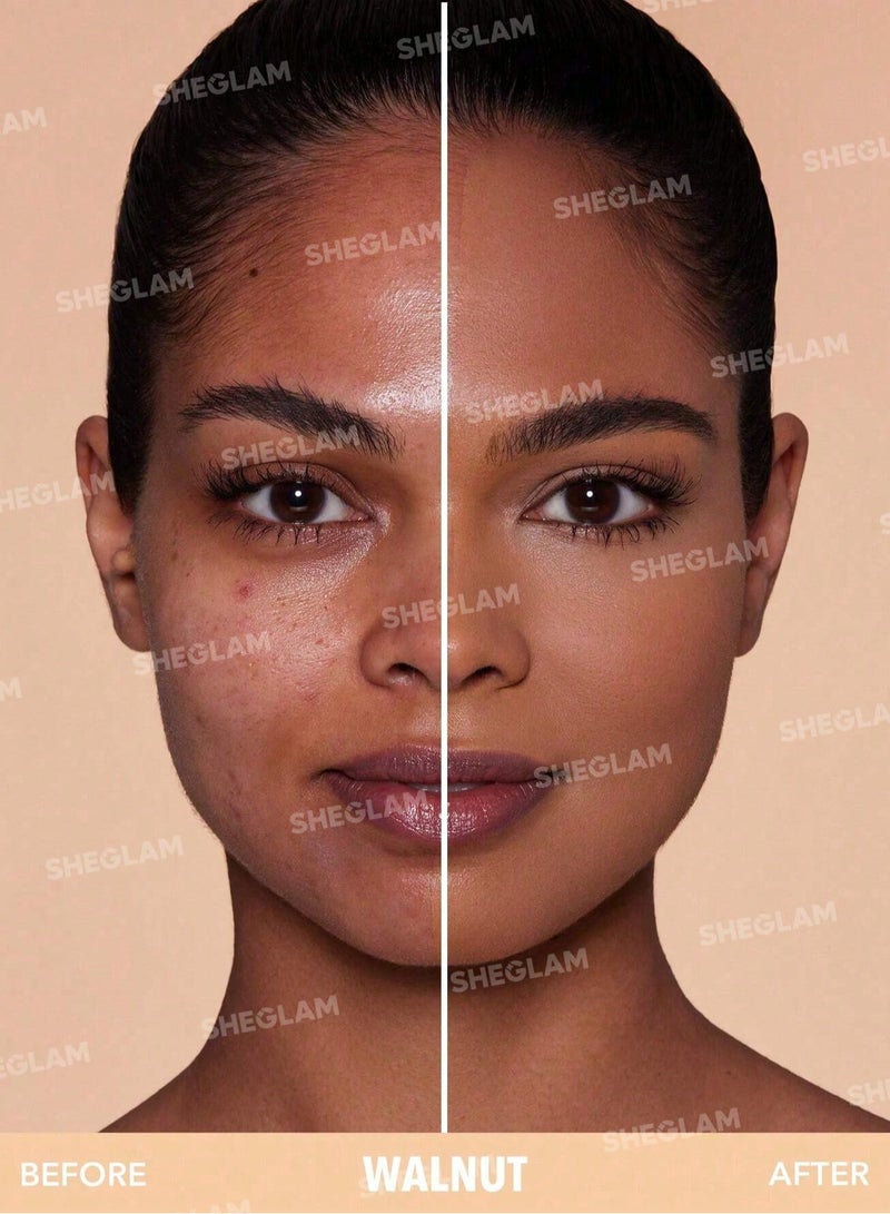شيجلام Skin-Focus High Coverage Powder Foundation Walnut  - Image 2