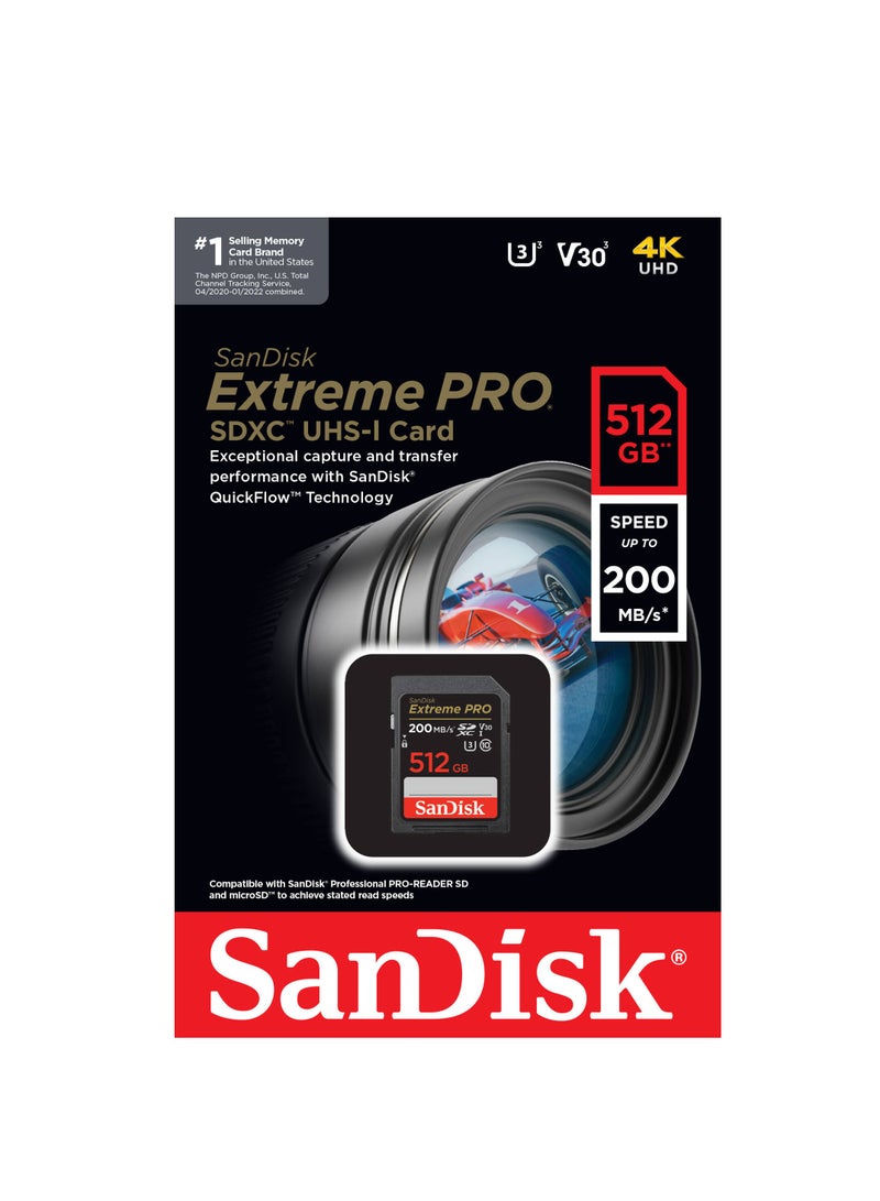 Sandisk - SanDisk 512GB Extreme PRO UHS-I SDXC Memory Card 512 GB - Image 1