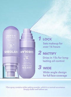 شيجلام Lock'd In Setting Spray White  - Image 4