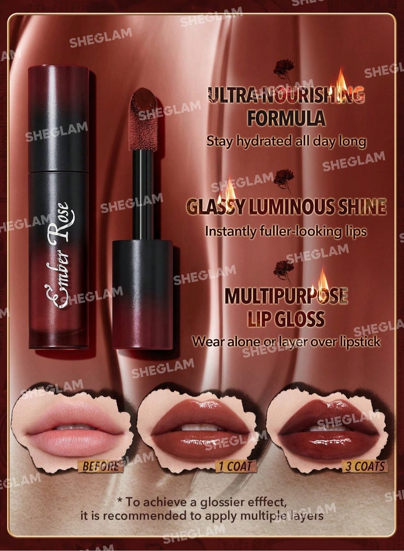شيجلام Ember Rose Immortal Love Nourishing Lip Gloss Treasure  - Image 5