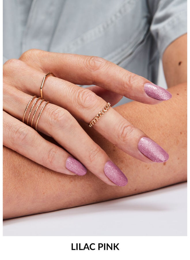 آفون Sunset Beats Crushed Crystals Nail Enamel - Lilac Pink 10ml - Image 3