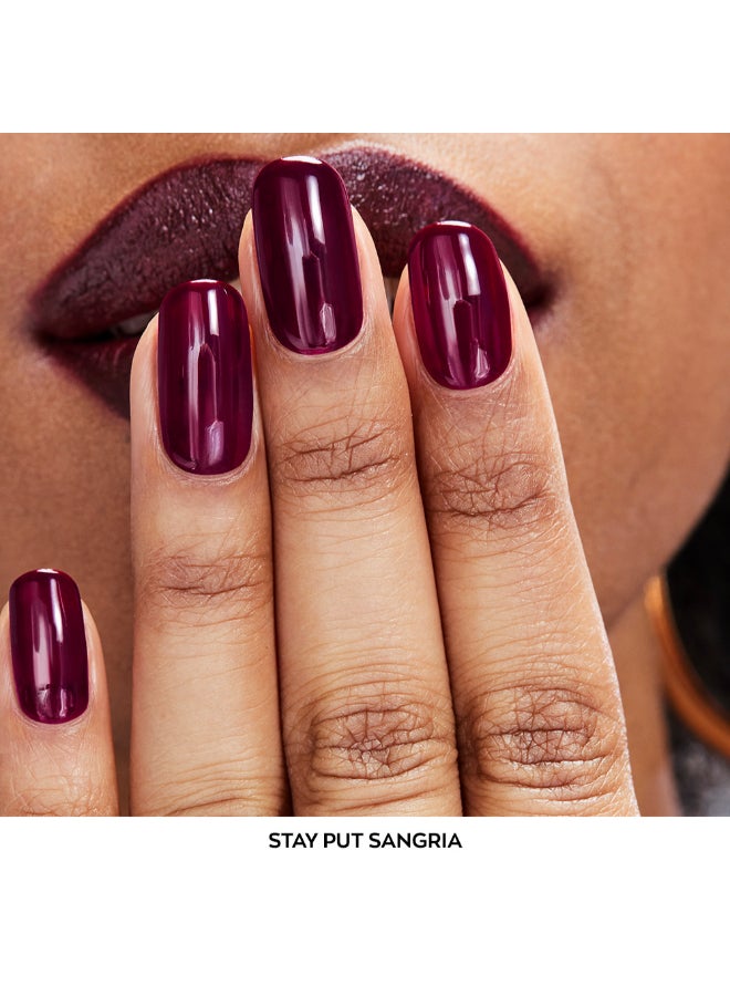 آفون Power Stay Gel Nail Enamel - Stay Put Sangria 10ml - Image 5