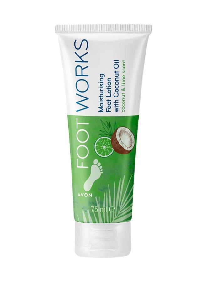 AVON - Footworks Coconut And Lime Moisturising Foot Lotion - 75Ml 75ml - Image 1