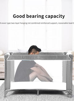 Kidle Multifunctional Baby Bed, Portable And Foldable Play Cots (with Cushion, Wheels)  - Image 4