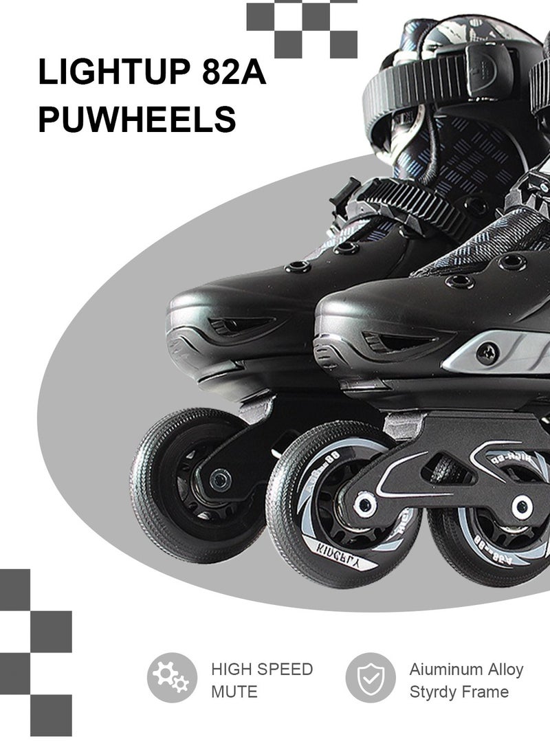 Kidle Kids Adjustable Roller Skates 4 Wheels, 3 Size Adjustable Roller Skates for Boys Girls, Outdoor Fitness Inline Skates for Ages 3-8 or 6-12 Years M(34-37)  - Image 4