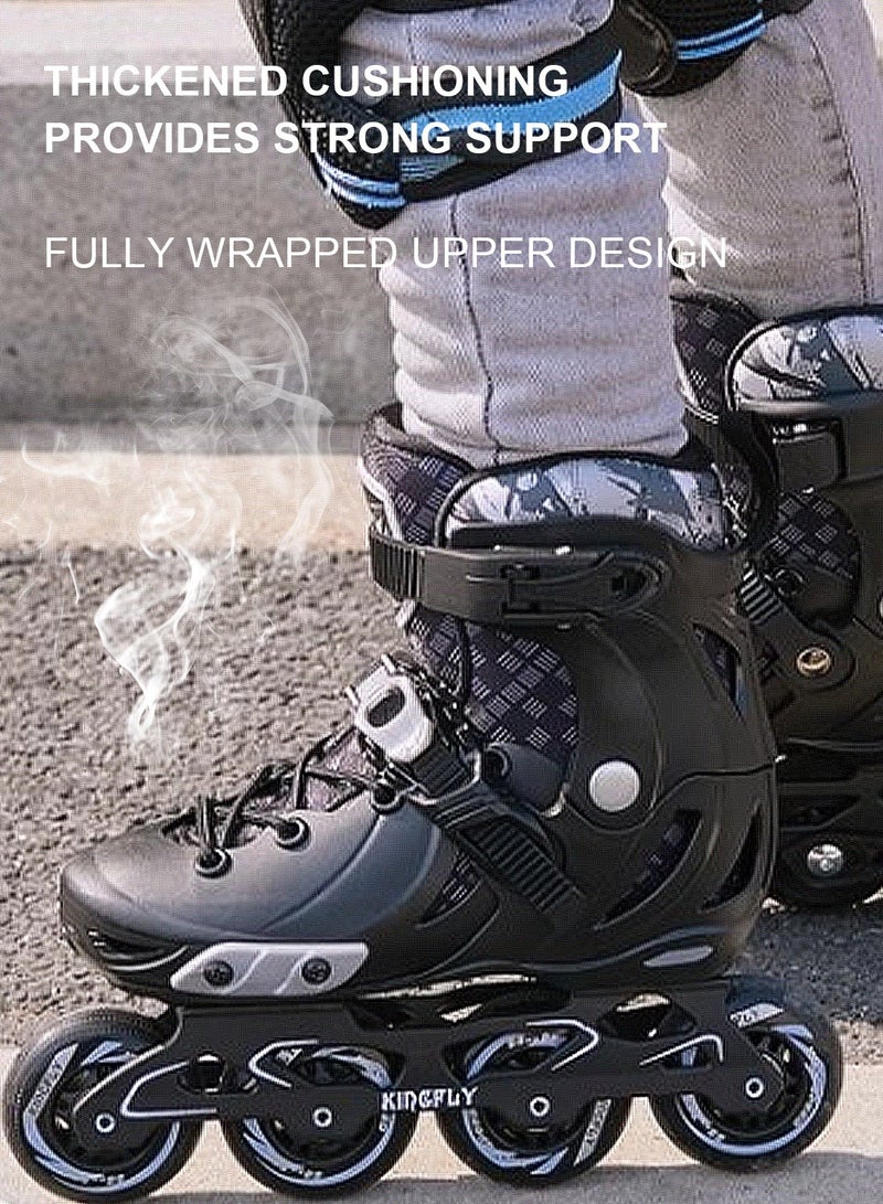 Kidle Kids Adjustable Roller Skates 4 Wheels, 3 Size Adjustable Roller Skates for Boys Girls, Outdoor Fitness Inline Skates for Ages 3-8 or 6-12 Years M(34-37)  - Image 5