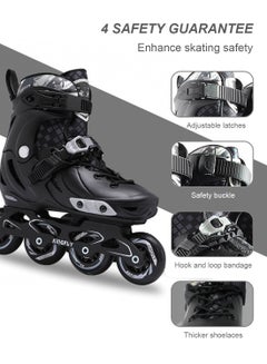 Kidle Kids Adjustable Roller Skates 4 Wheels, 3 Size Adjustable Roller Skates for Boys Girls, Outdoor Fitness Inline Skates for Ages 3-8 or 6-12 Years S(30-33)  - Image 2
