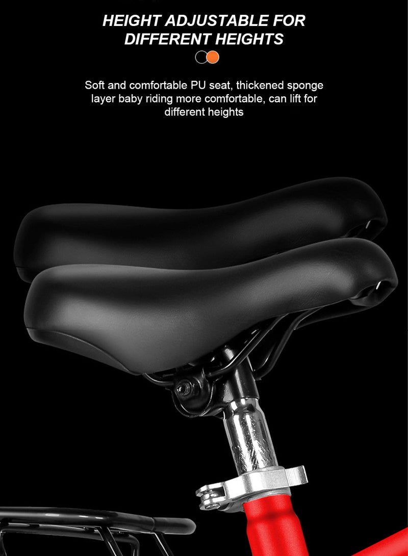 كيدل 12-18 Inch Kids Bike High Carbon Steel Kids' Bike Children's Bicycle For 2-12 Years Old Girls And Boys With Training Wheels With Headlight Adjustable Seat Tail Rear Rack Wear-Resistant Tires Sensitive Brakes Safe and Stable 12inchcm - Image 2