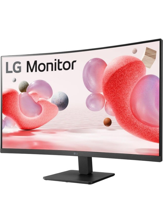 إل جي - 32" Inch Curved Monitor (1920x1080) with HDMI, FHD, 100Hz, AMD FreeSync, OnScreen Control, Dynamic Action Sync, Black Stabilizer, Tilt Stand | ‎32MR50C-B.AUSQ Black - Image 1