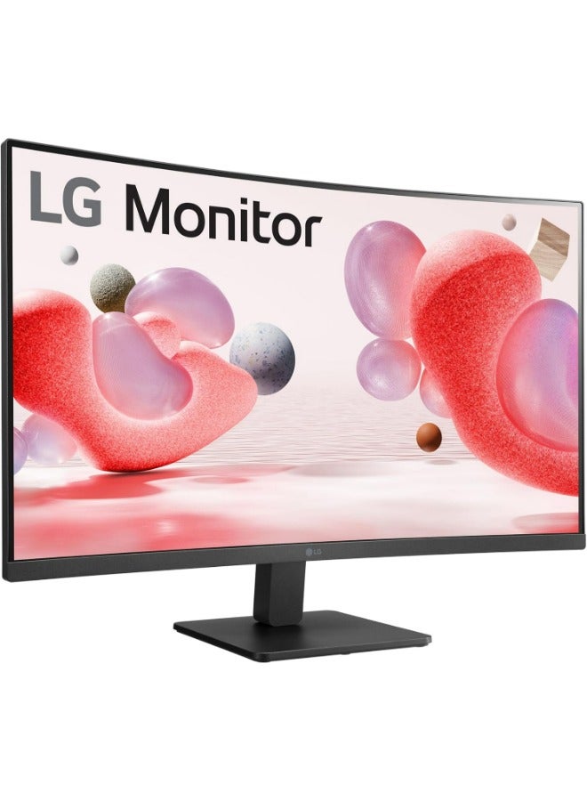 إل جي - 32" Inch Curved Monitor (1920x1080) with HDMI, FHD, 100Hz, AMD FreeSync, OnScreen Control, Dynamic Action Sync, Black Stabilizer, Tilt Stand | ‎32MR50C-B.AUSQ Black - Image 1