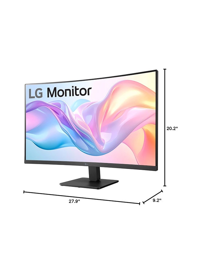 إل جي شاشة منحنية 32 بوصة (32MR50C-B) - دقة FHD (1920x1080)، معدل 100 هرتز، تقنية AMD FreeSync، مثبت أسود، حامل قابل للإمالة - لون أسود - Image 5