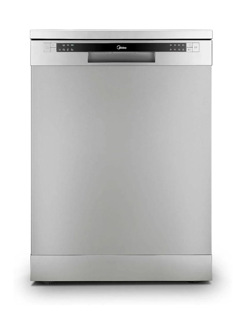 مديا Dishwasher WQP13-5201C-S -6 Programs Free Standing 13 Place Set-Silver WQP13-5201C-S silver 