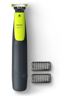 OneBlade QP2510/10 – Trim, Edge, and Shave Any Length of Hair with Dual-Sided Blade, 2 Click-On Stubble Combs, Wet & Dry Use, Rechargeable