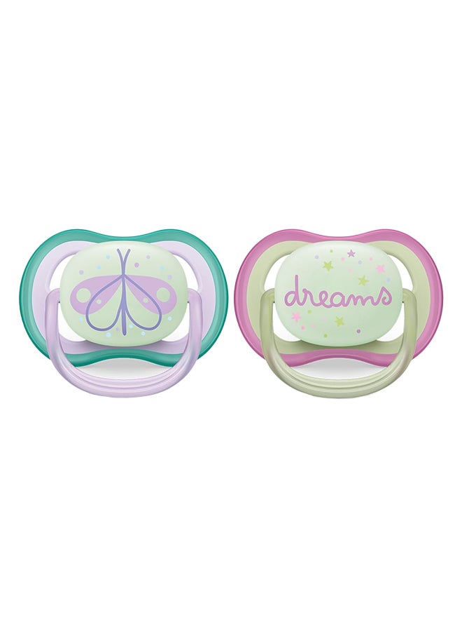 2 Pieces Ultra Air Night Pacifier, 0 - 6 Months - pnsku/N70123889V/45/_/1729759628/83d7a339-ee8a-416c-8ca6-3546a30eeb60