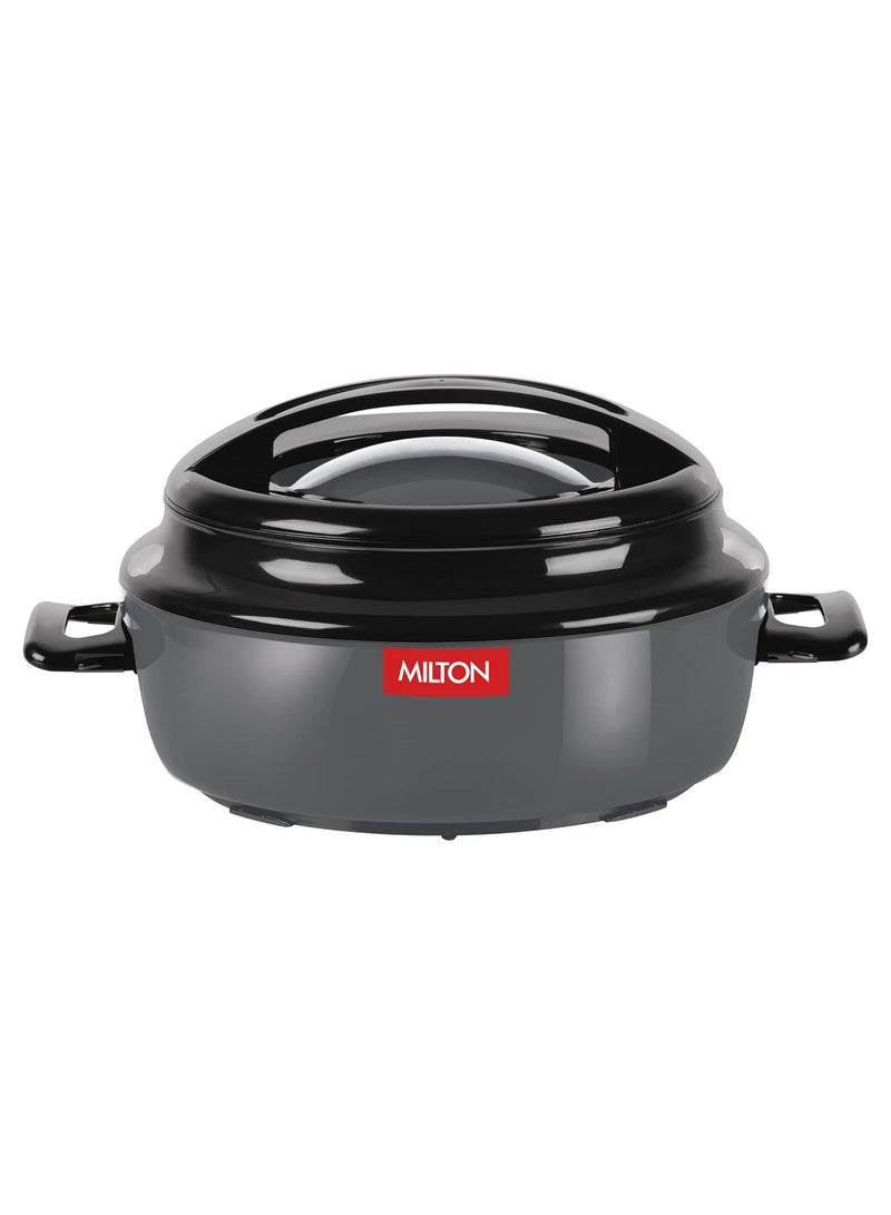 Milton - 3-Piece Microwave Safe Casserole Set (420ml, 850ml, 1.43L) Keeps Food Hot/Cold for Hours, Double-Walled Hotpot with Stainless Steel Inner, Perfect for Serving for biryani, Chapati - Ernesto Grey Set of 3 (420 ml, 850 ml, 1.43 litres) - Image 1