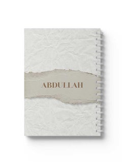 LOWHA Customizable 60 Sheet Spiral Notebook Personalized with Your Name on Light Color Hard Paper Cover White  - Image 4