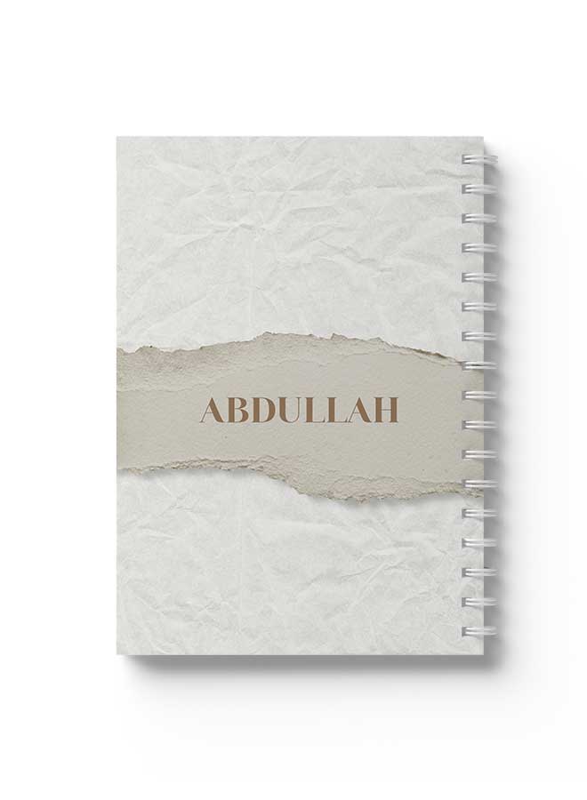 LOWHA - Customizable 60 Sheet Spiral Notebook Personalized with Your Name on Light Color Hard Paper Cover White - Image 1