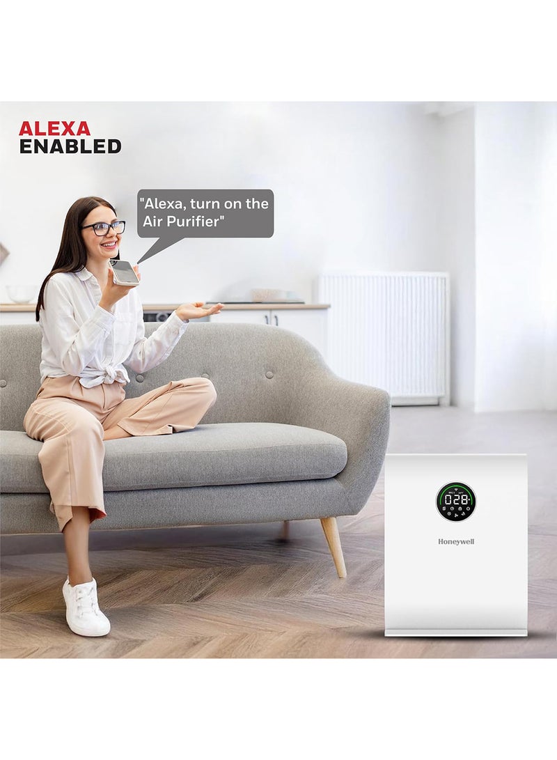 Honeywell - New Launch Air Touch V5, 4-stage filtration, H13 HEPA Filter, Filter Life Up to 9000 Hours, Removes 99.99% PM2.5, CADR 380 cu.m/h, Covers 589 sq.ft, AQI LED Display, 2-year Warranty HC000028/AP/V5/UK White - Image 1