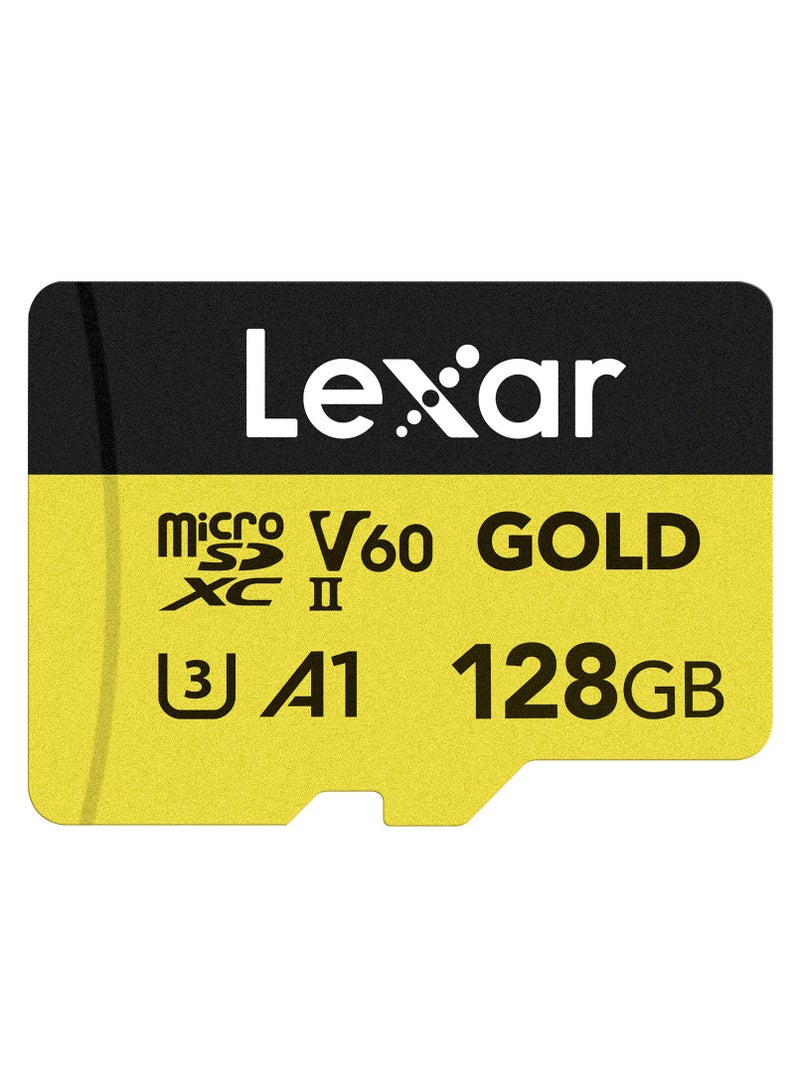 ليكسار Lexar Professional GOLD UHS-II microSDXC Memory Card 128 GB - Image 1
