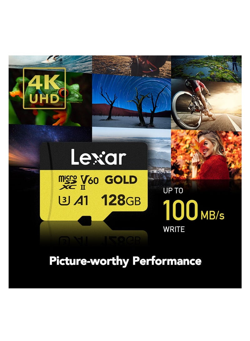 ليكسار Lexar Professional GOLD UHS-II microSDXC Memory Card 128 GB - Image 4