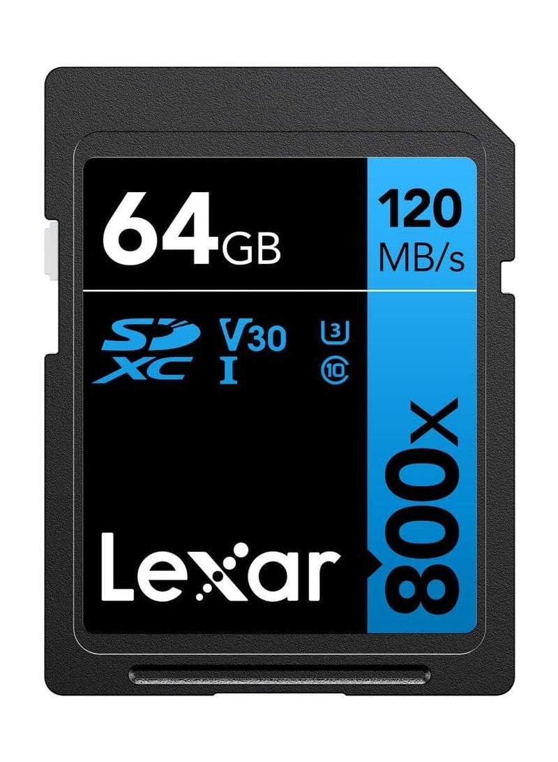 Lexar Lexar 64GB High-Performance 800x UHS-I SDHC Memory Card Blue Series - (3-Pack) 64 GB  - Image 2
