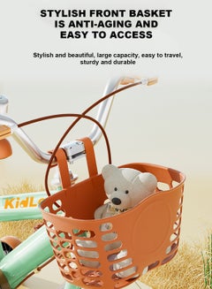 Kidle 12-16 Inch Kids Bike High Carbon Steel Kids' Bike Children's Bicycle Suitable For Height 80-125cm Girls And Boys With Training Wheels With Headlights Adjustable Seat Rear Rear Seat Rack Wear-Resistant Tires Sensitive Brakes Safe And Stable 16inchcm  - Image 3