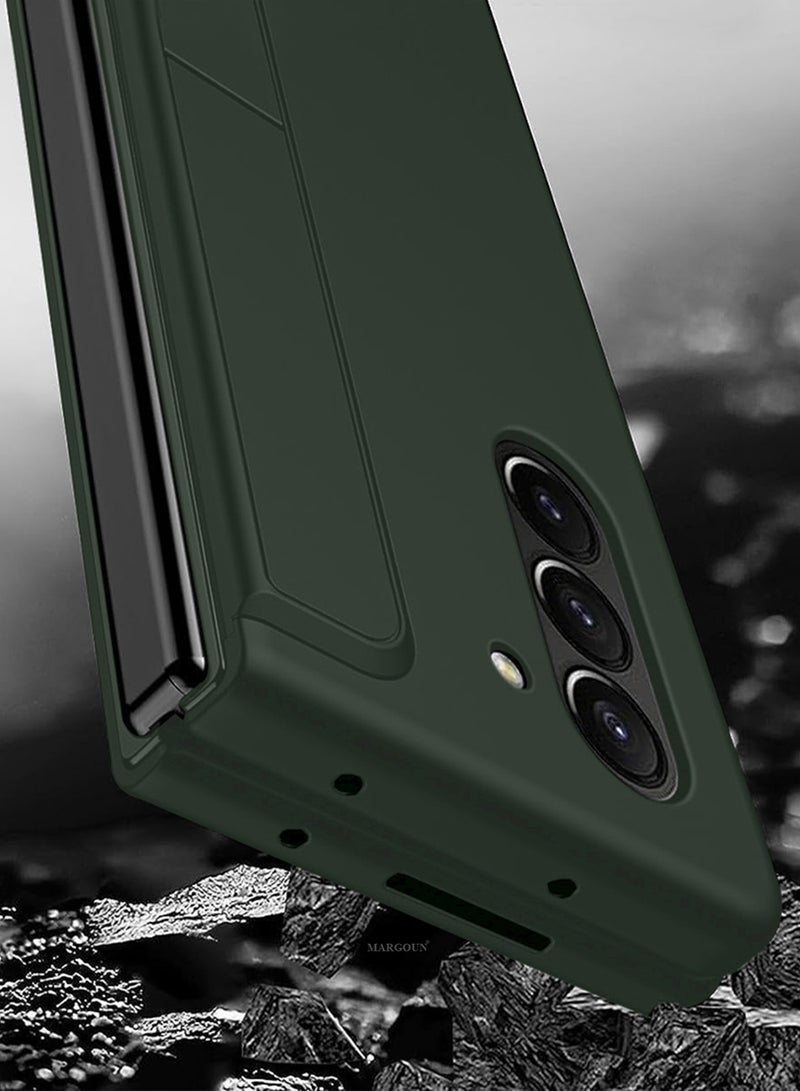 مارجون ( لجهاز Galaxy Z Fold 6 ) غلاف، مع قلم S وحامل قلم S، حماية مفصل مدمجة ودعامة متينة مقاومة للسقوط، غلاف هاتف بحماية عسكرية من الدرجة - Image 2