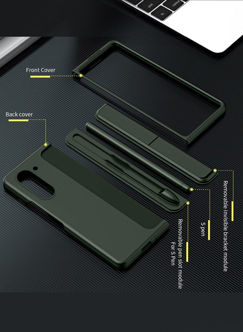 مارجون ( لجهاز Galaxy Z Fold 6 ) غلاف، مع قلم S وحامل قلم S، حماية مفصل مدمجة ودعامة متينة مقاومة للسقوط، غلاف هاتف بحماية عسكرية من الدرجة - Image 5
