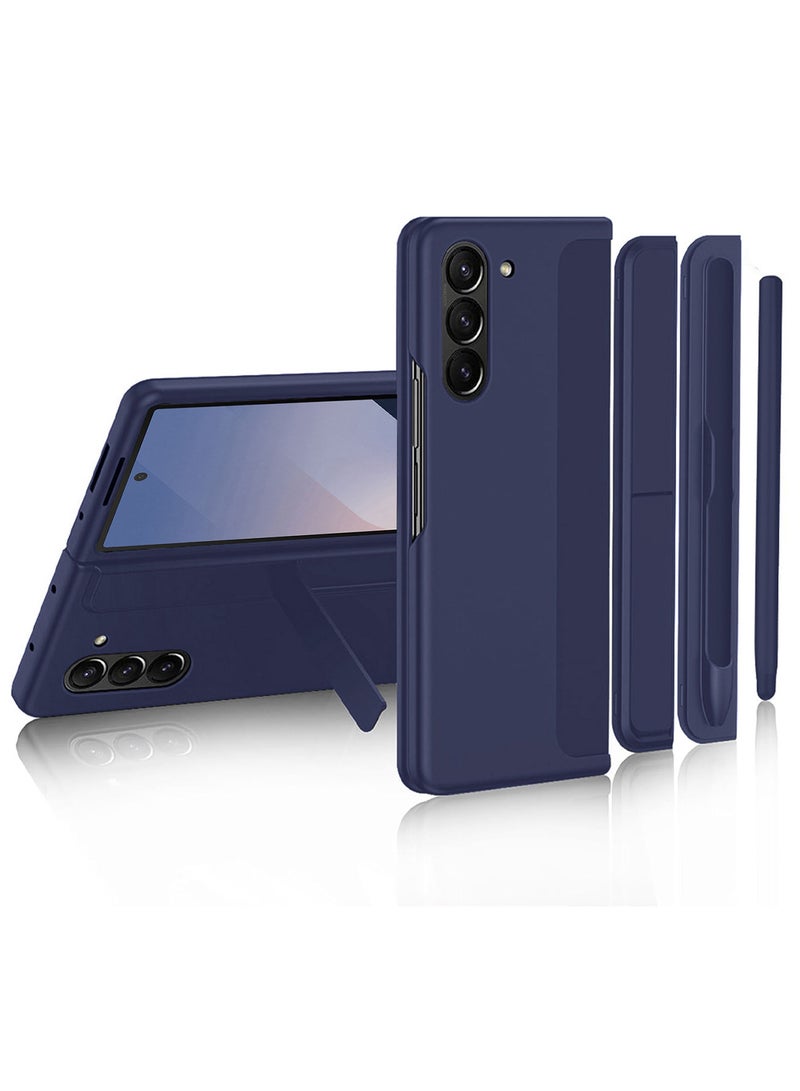 MARGOUN ( for Galaxy Z Fold 6 ) Case, with S Pen & S Pen Holder, Built-in Hinge Protection & Durable Kickstand Drop-Proof Military Grade Protection Phone Case Dark Blue  - Image 3