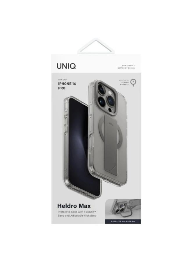 Uniq - Heldro Max FlexGrip Case for iPhone 16 Pro with Magnetic Charging - Lucent ( Clear ) - Image 1