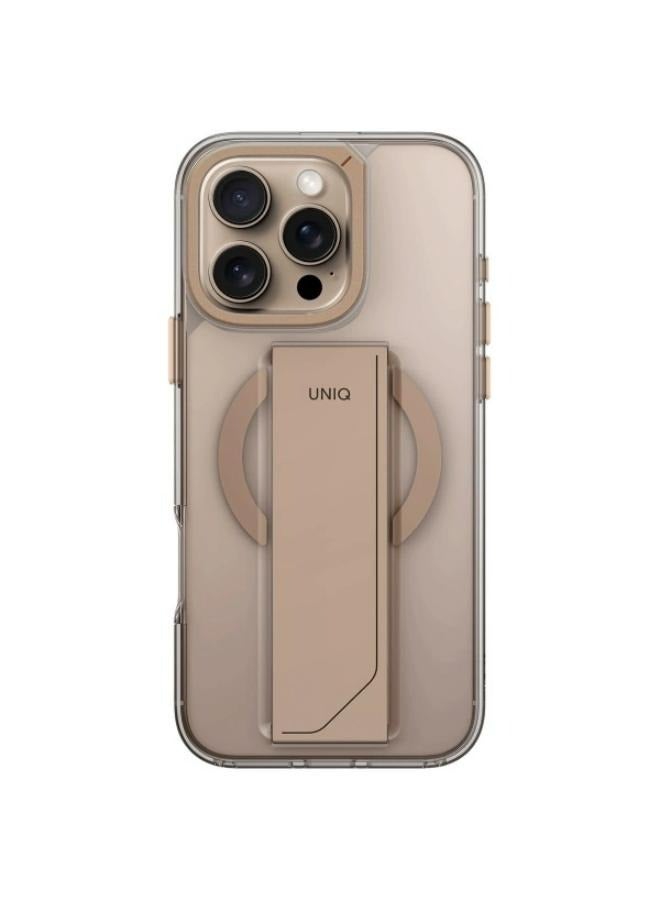 يونيك - Heldro Max FlexGrip Case for iPhone 16 Pro with Magnetic Charging - Taupe Gold - Image 1