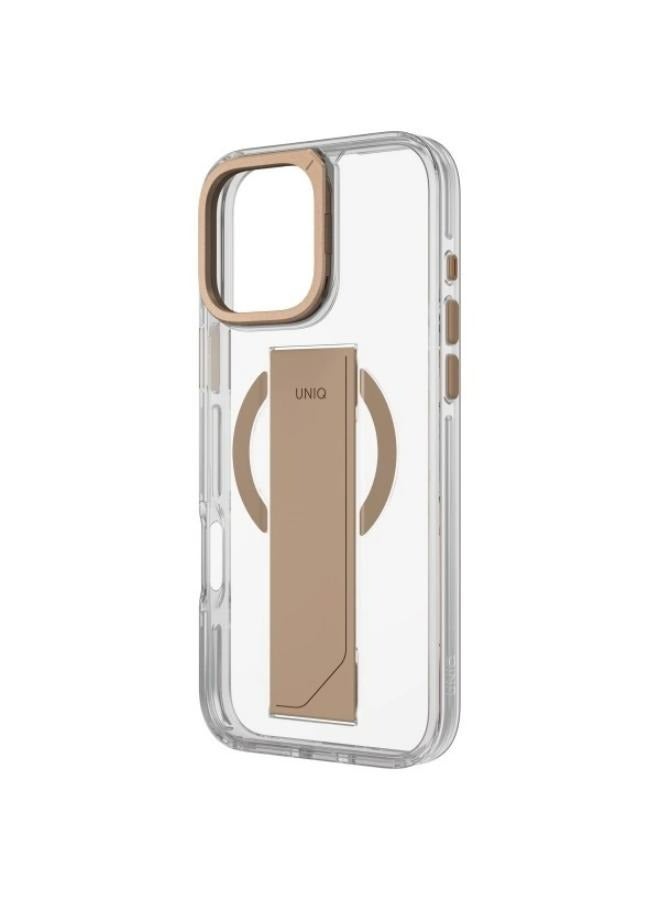 يونيك - Heldro Max FlexGrip Case for iPhone 16 Pro with Magnetic Charging - Taupe Gold - Image 1