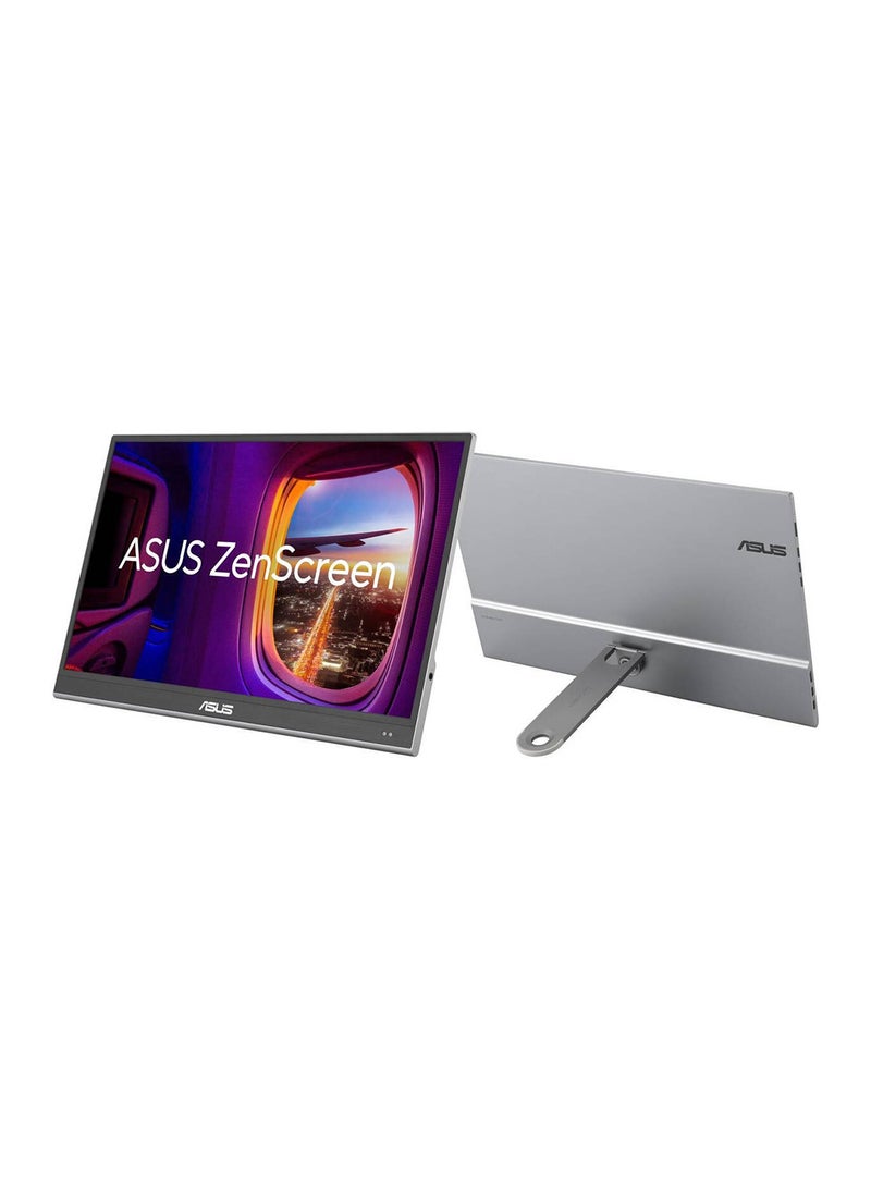 ASUS - MQ16AHE ZenScreen OLED Portable Monitor, 16" FHD OLED Display, 60Hz Refresh Rate, 1ms (GTG) Response Time, Flicker-Free, GamePlus, 360° Kickstand, 1073.7M Display Colors, MQ16AHE Silver - Image 1