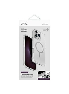 Uniq q LifePro Xtreme Anti-Fingerprint Frosted Case for iPhone 16 Pro Max with Co-molded Durability - Dove ( Frost Clear )  - Image 4