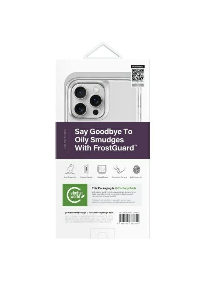 يونيك q LifePro Xtreme Anti-Fingerprint Frosted Case for iPhone 16 Pro Max with Co-molded Durability - Dove ( Frost Clear ) - Image 5