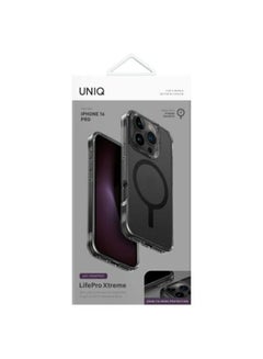 Uniq LifePro Xtreme Anti-Fingerprint Frosted Case for iPhone 16 Pro with Co-molded Durability - Smoke ( Frost Smoke )  - Image 4