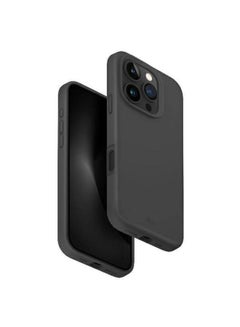Uniq Lino Hue Hybrid Silicone Case for iPhone 16 Pro Max with Magnetic Charging - Charcoal ( Grey )  - Image 1