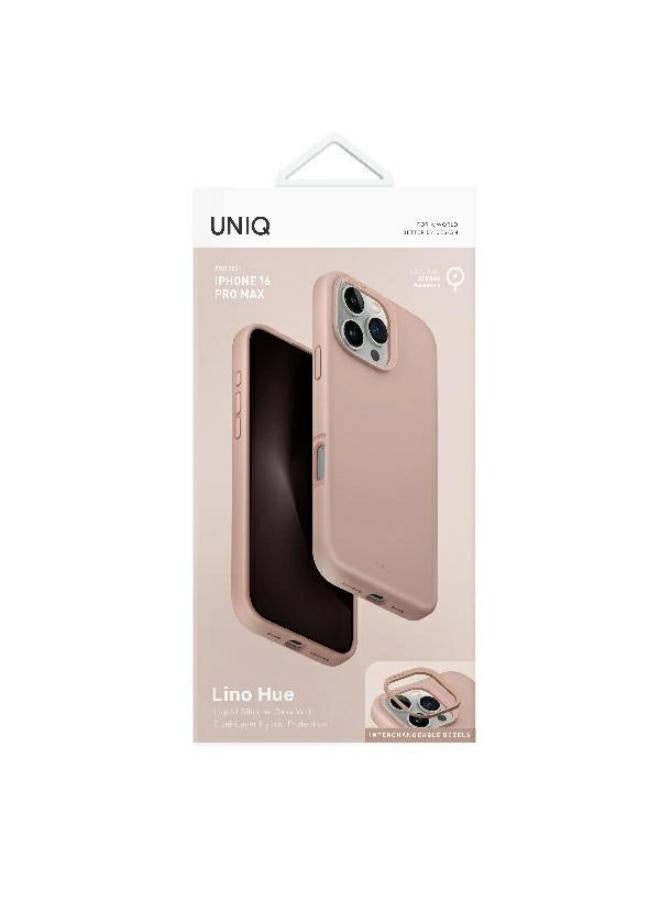 Uniq - Lino Hue Hybrid Silicone Case for iPhone 16 Pro with Magnetic Charging - Blush ( Pink ) - Image 1
