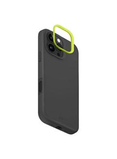 Uniq Lino Hue Hybrid Silicone Case for iPhone 16 Pro with Magnetic Charging - Charcoal ( Grey )  - Image 3