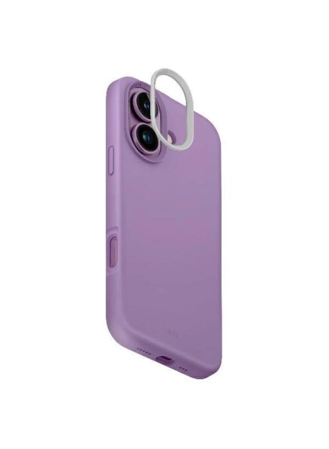 يونيك Lino Hue Hybrid Silicone Case for iPhone 16 with Magnetic Charging - Grape ( Pink ) - Image 3