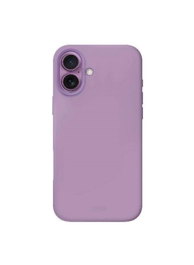 يونيك Lino Hue Hybrid Silicone Case for iPhone 16 with Magnetic Charging - Grape ( Pink ) - Image 2