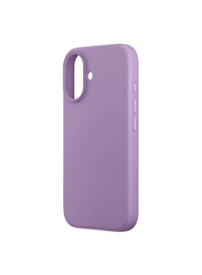 يونيك Lino Hue Hybrid Silicone Case for iPhone 16 with Magnetic Charging - Grape ( Pink ) - Image 4