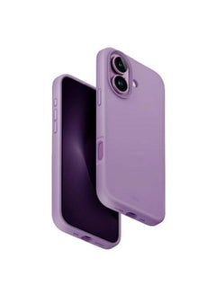 Uniq Lino Hue Hybrid Silicone Case for iPhone 16 with Magnetic Charging - Grape ( Pink )  - Image 1