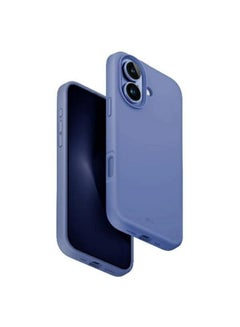Uniq Lino Hue Hybrid Silicone Case for iPhone 16 with Magnetic Charging - Pearl Blue  - Image 1