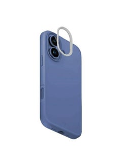 Uniq Lino Hue Hybrid Silicone Case for iPhone 16 with Magnetic Charging - Pearl Blue  - Image 3