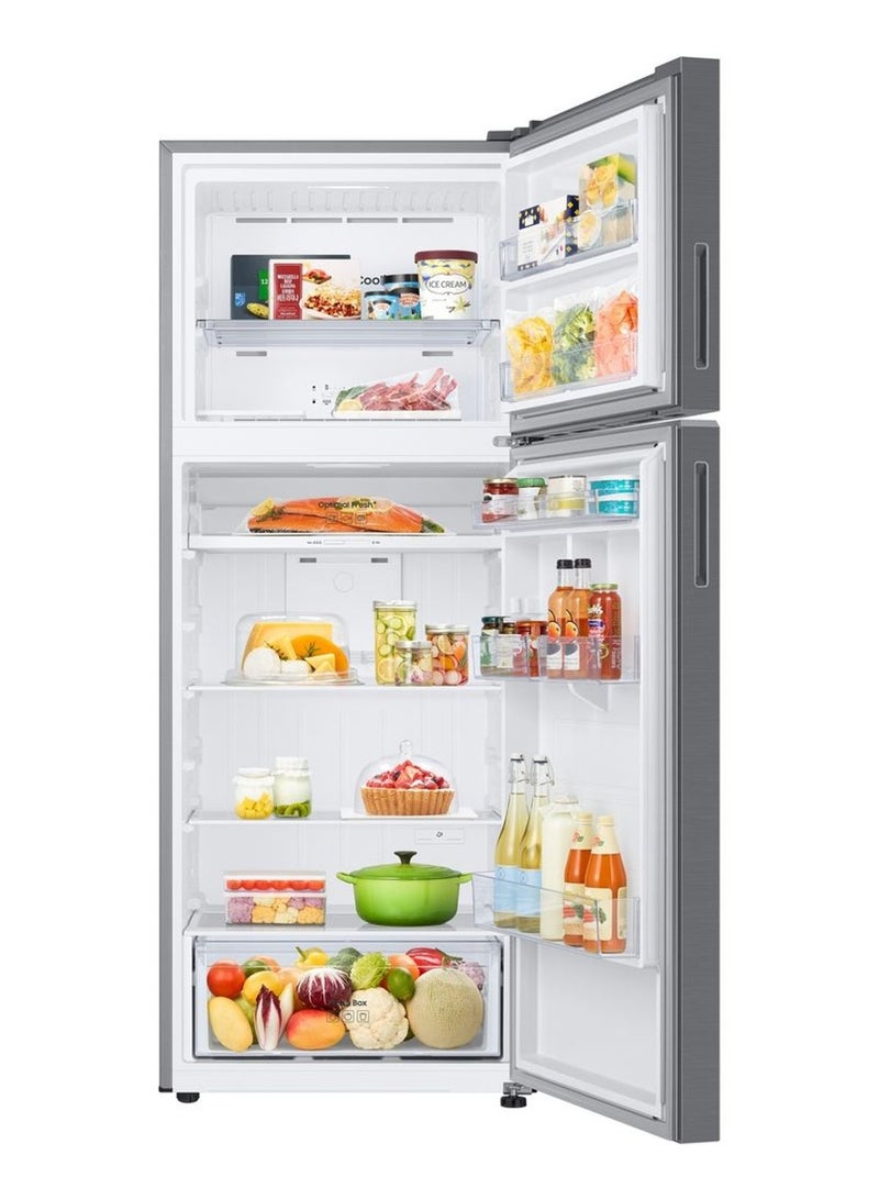 سامسونج Top Mount Refrigerator 420 Liters RT45CG5400S9 Silver/ Inox  - Image 4